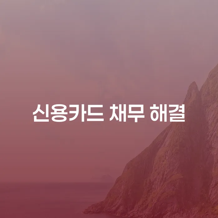 신용카드 채무, 어떻게 해결할 수 있을까요?