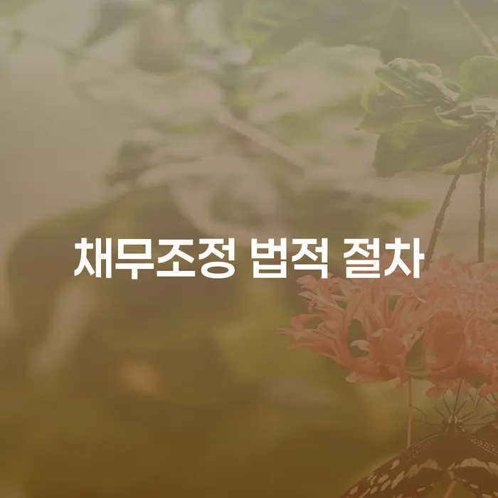 채무조정 법적 절차는 어떻게 진행되나요?
