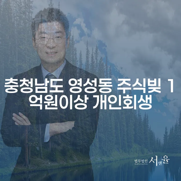 주식 빚이 걱정되시나요? 충청남도 영성동에서 개인회생이 답입니다