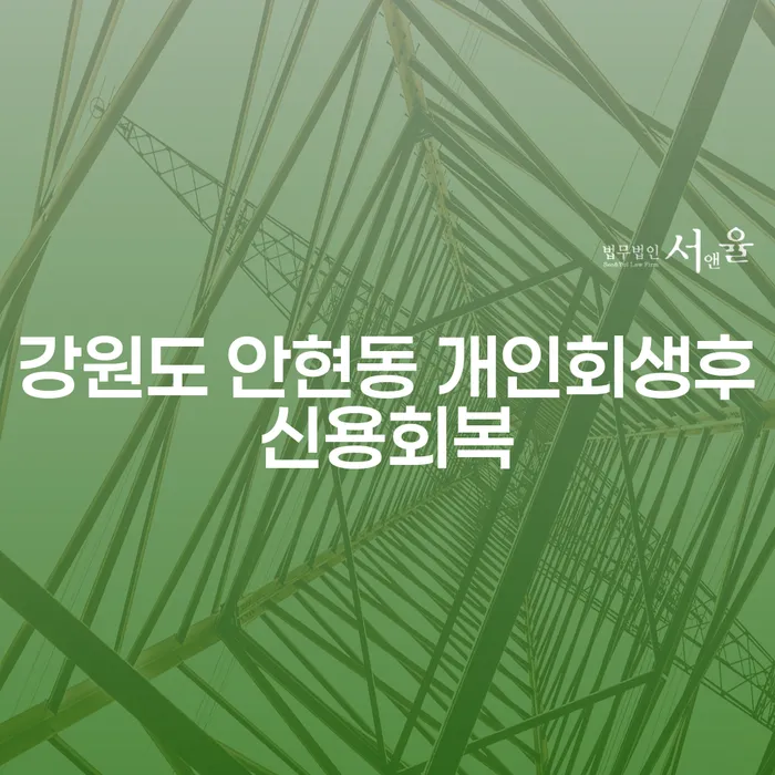 강원도 안현동에서 개인회생 후 신용 회복이 가능할까요? 투자 실패 후 개인회생을 고려하는 방법