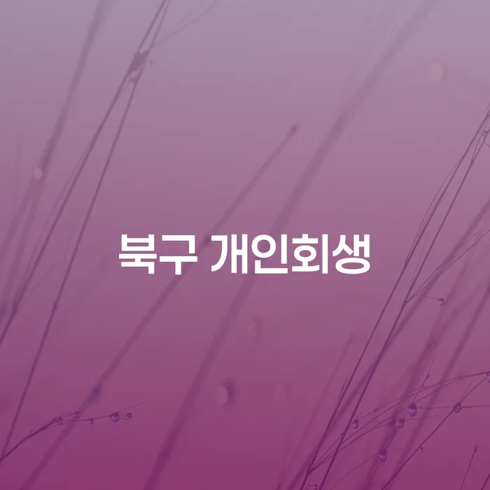 북구와 성남시에서 개인회생을 고려해야 하는 이유는?